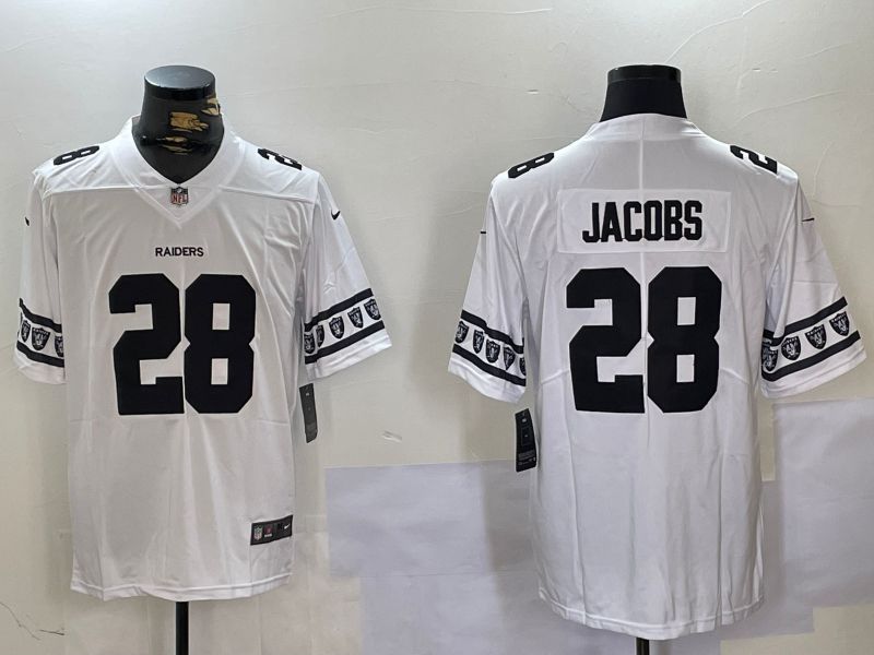 Men Oakland Raiders #28 Jacobs White 2024 Nike Vapor Limited NFL Jersey style 6->oakland raiders->NFL Jersey